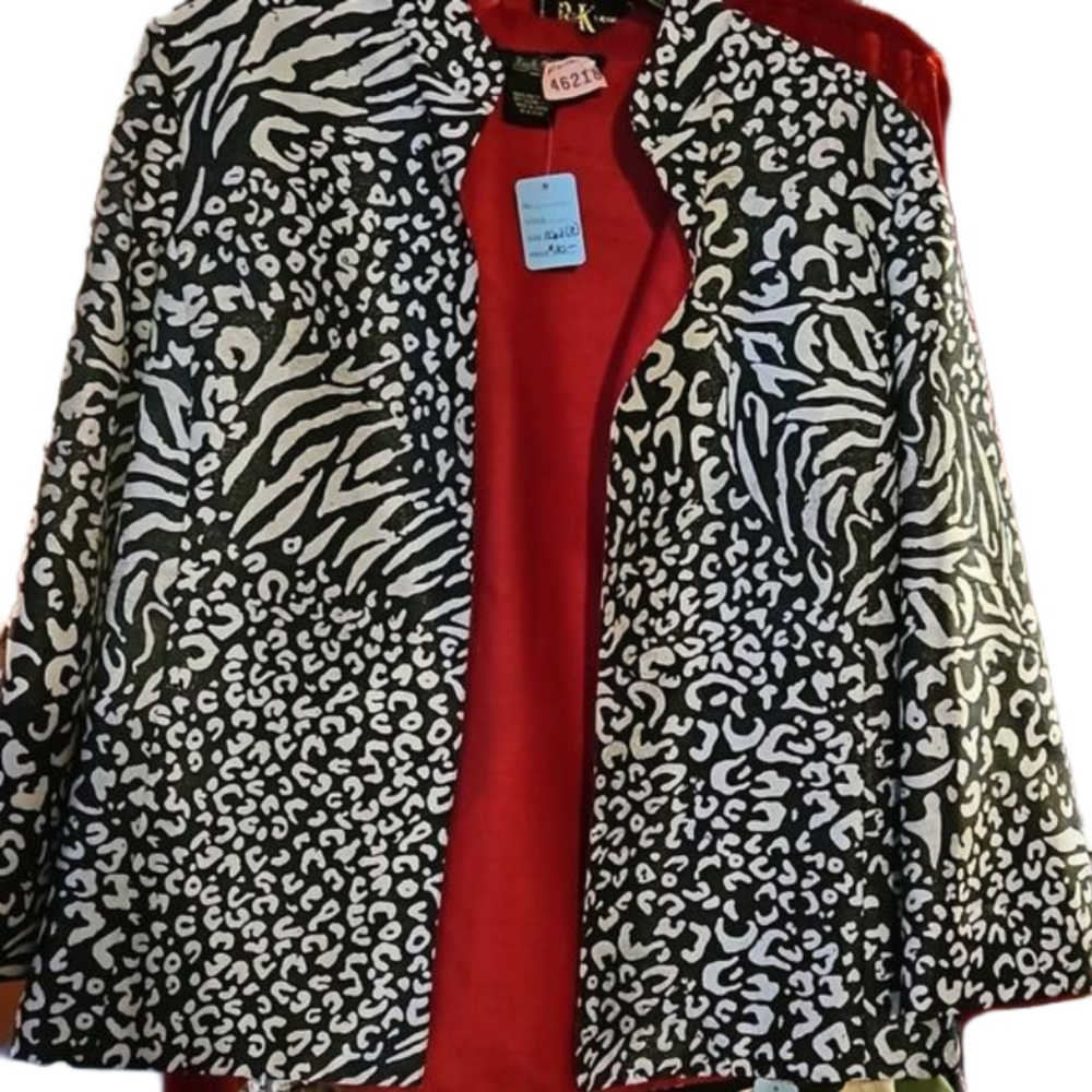 PECK & PECK SZ 8 LIGHTWEIGHT DRESSY LINED JACKET